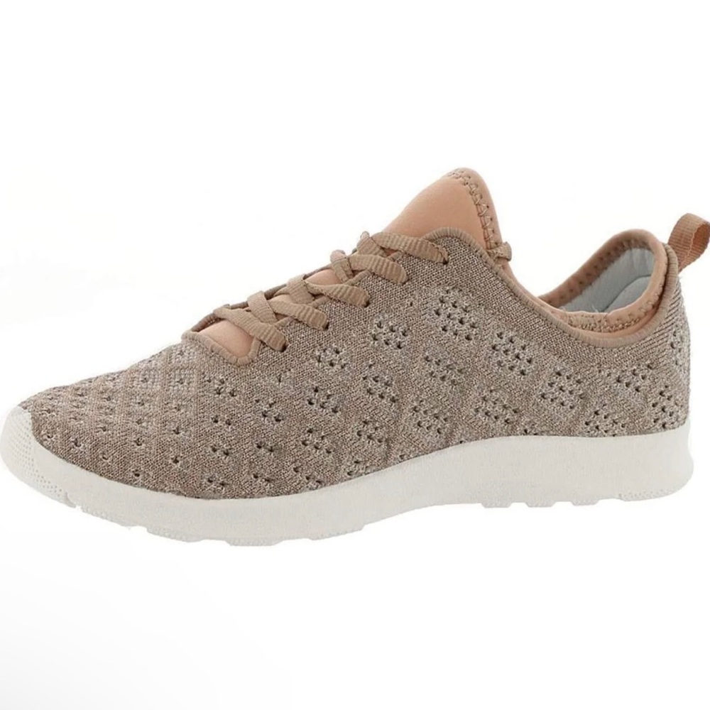 Dessa knit rose gold (shimmer) laceup/slip-on fashion sneaker Not Rated 8.5 NWOT